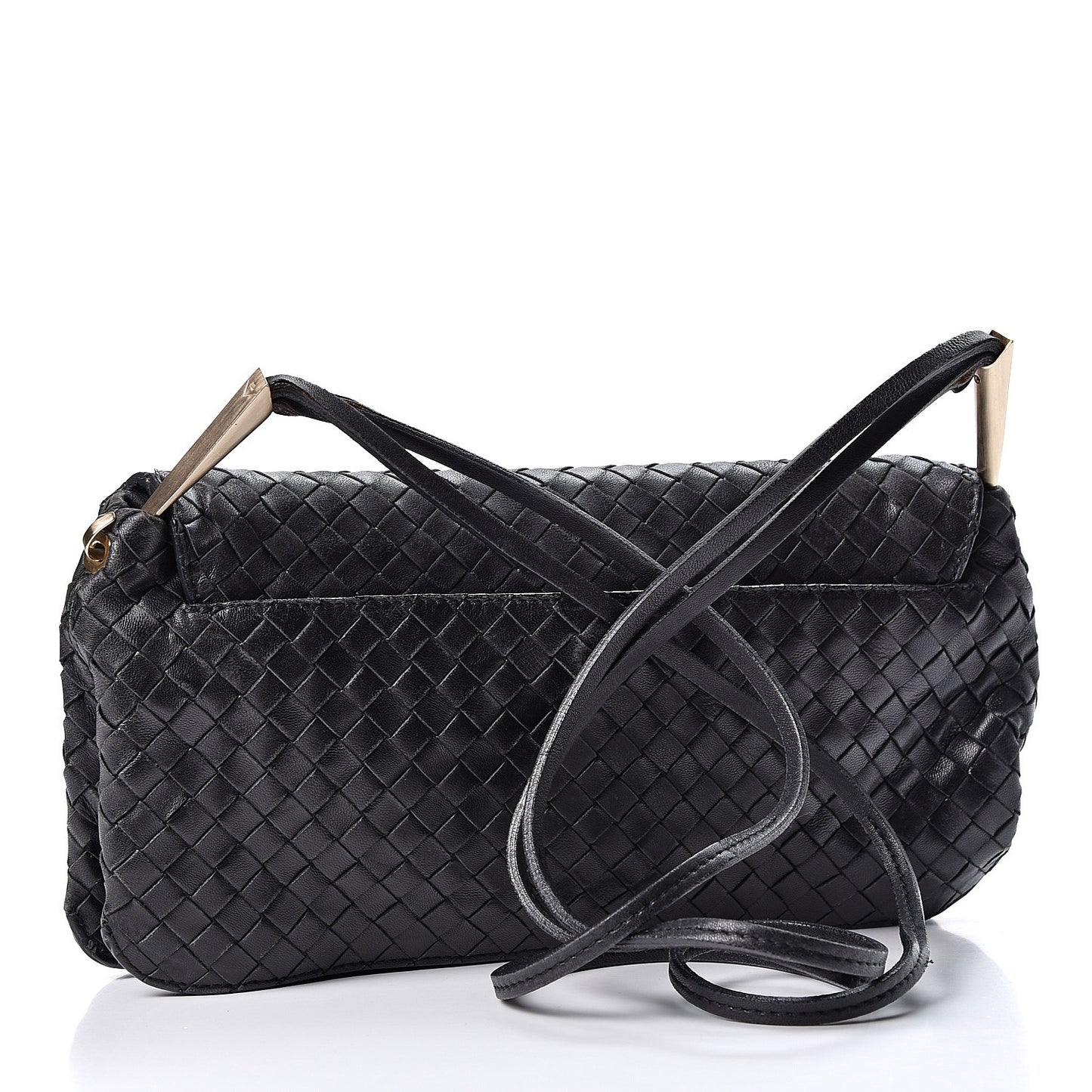 Nappa Intrecciato Crossbody Black