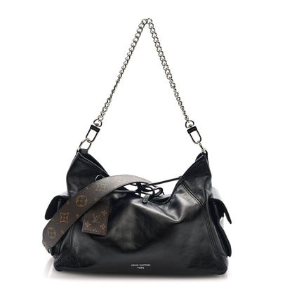 Louis Vuitton Lambskin CarryAll Cargo Vibe PM Black 1 of 9