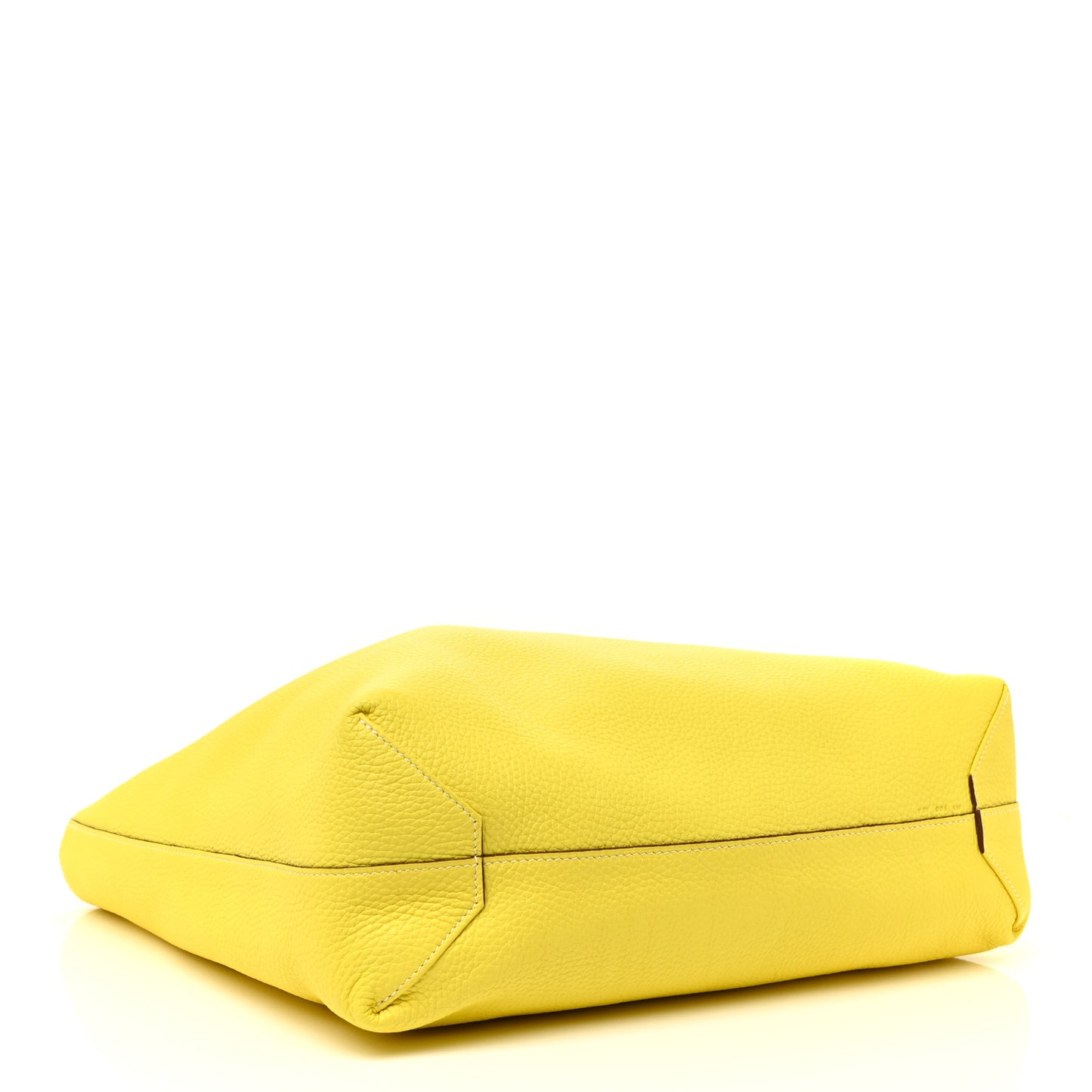Taurillon Clemence Double Sens 45 Reversible Tote Sesame Lime