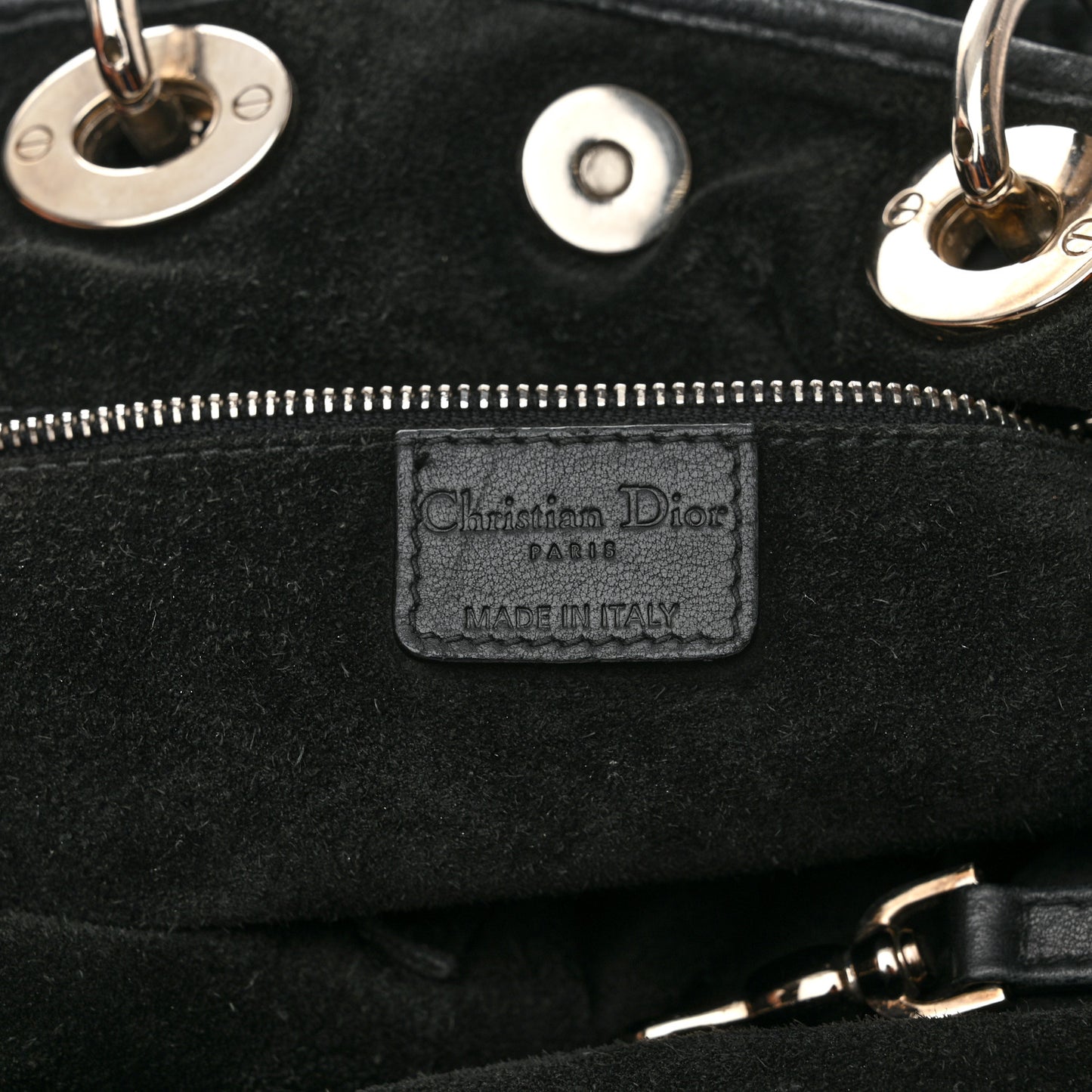 Lambskin Woven Dior Tote Black