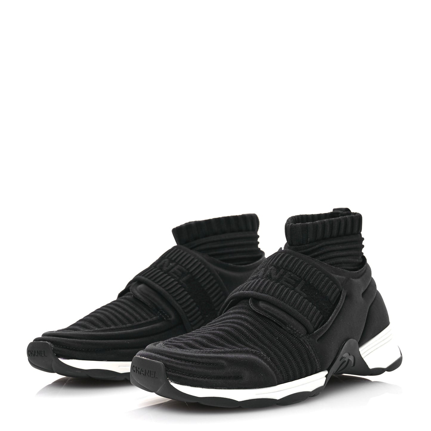 Stretch Fabric CC Sneakers 37 Black