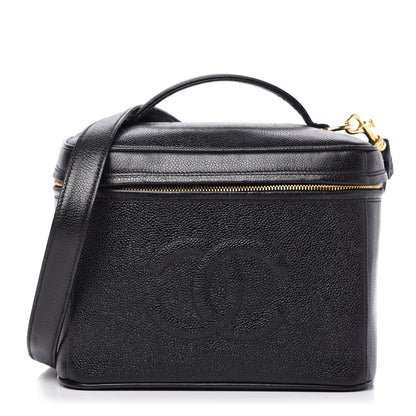 Chanel Caviar CC Vanity Train Case Black 1 of 10