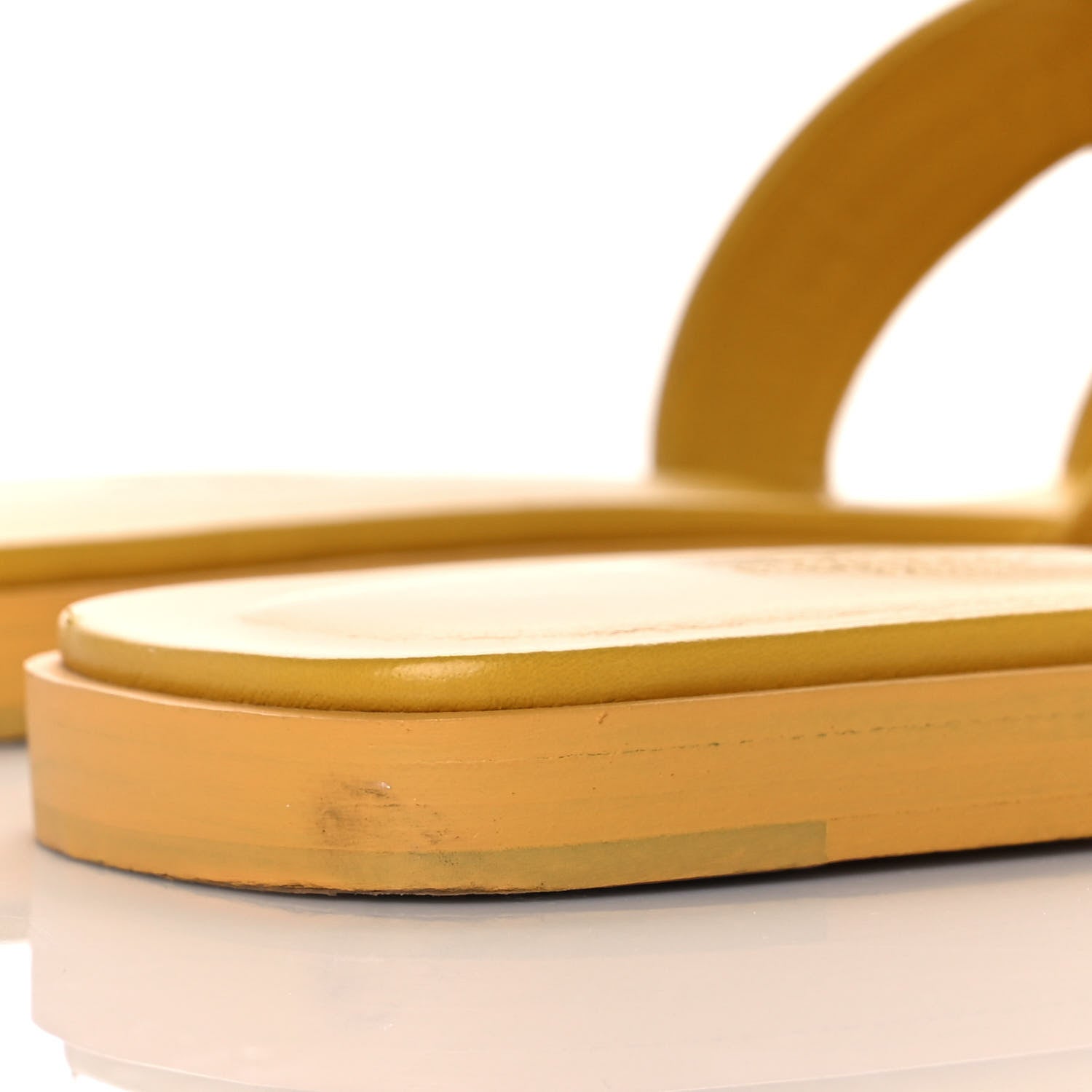 Hermes Epsom Oran Sandals 39.5 Jaune Sable 11 of 12