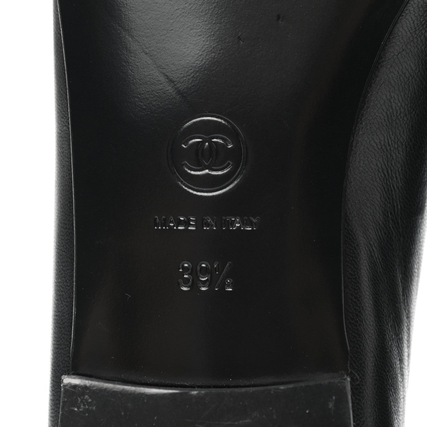 Chanel Lambskin Patent Cap Toe Ballerina Flats 39.5 Black 6 of 8