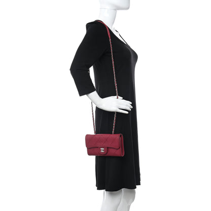 Chanel Calfskin Stitched Clutch Flap Red 2 of 10