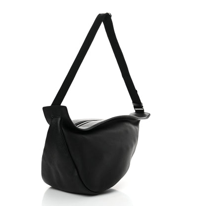 The Row Grained Calfskin Large Slouchy Banana Bag Black 3 of 11
