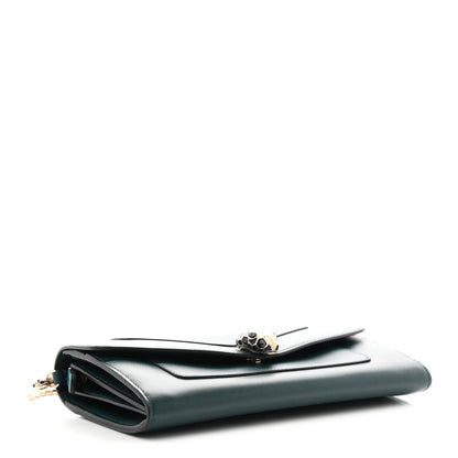 Bulgari Calfskin Serpenti Forever Chain Wallet Green 4 of 11