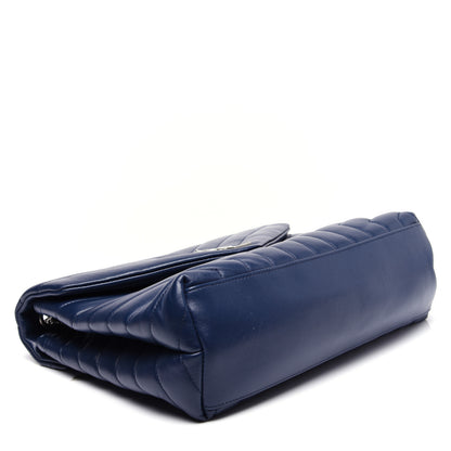 Saint Laurent Calfskin Y Quilted Monogram Medium Loulou Chain Satchel Denim Blue 4 of 16