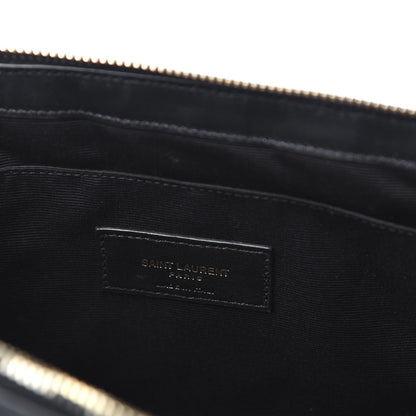 Saint Laurent Calfskin Matelasse Monogram Cassandre Tablet Pouch Black 8 of 10
