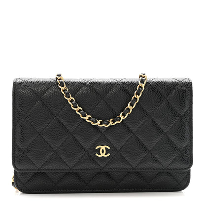 Chanel Caviar Quilted Wallet On Chain WOC Black 1 of 14