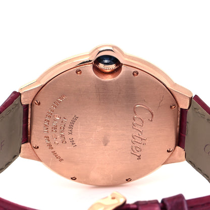 Cartier 18K Pink Gold Alligator Diamond Bezel 42mm Ballon Bleu De Cartier Automatic Watch 4 of 5