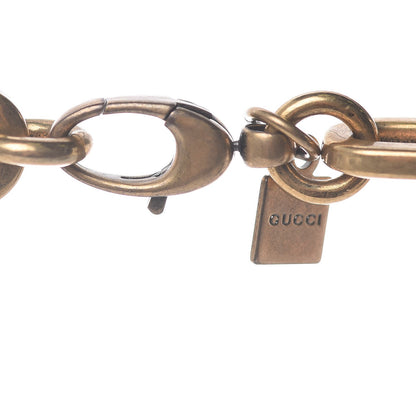 Gucci Crystal Chain Necklace Gold 5 of 8