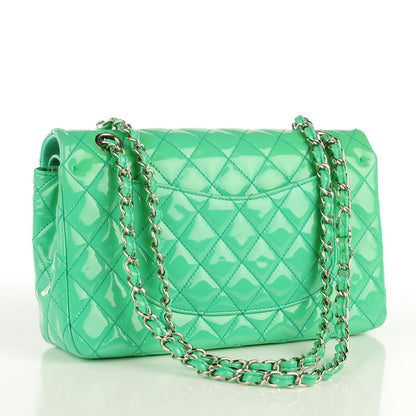 Chanel Patent Quilted Medium Double Flap Green 3 of 8