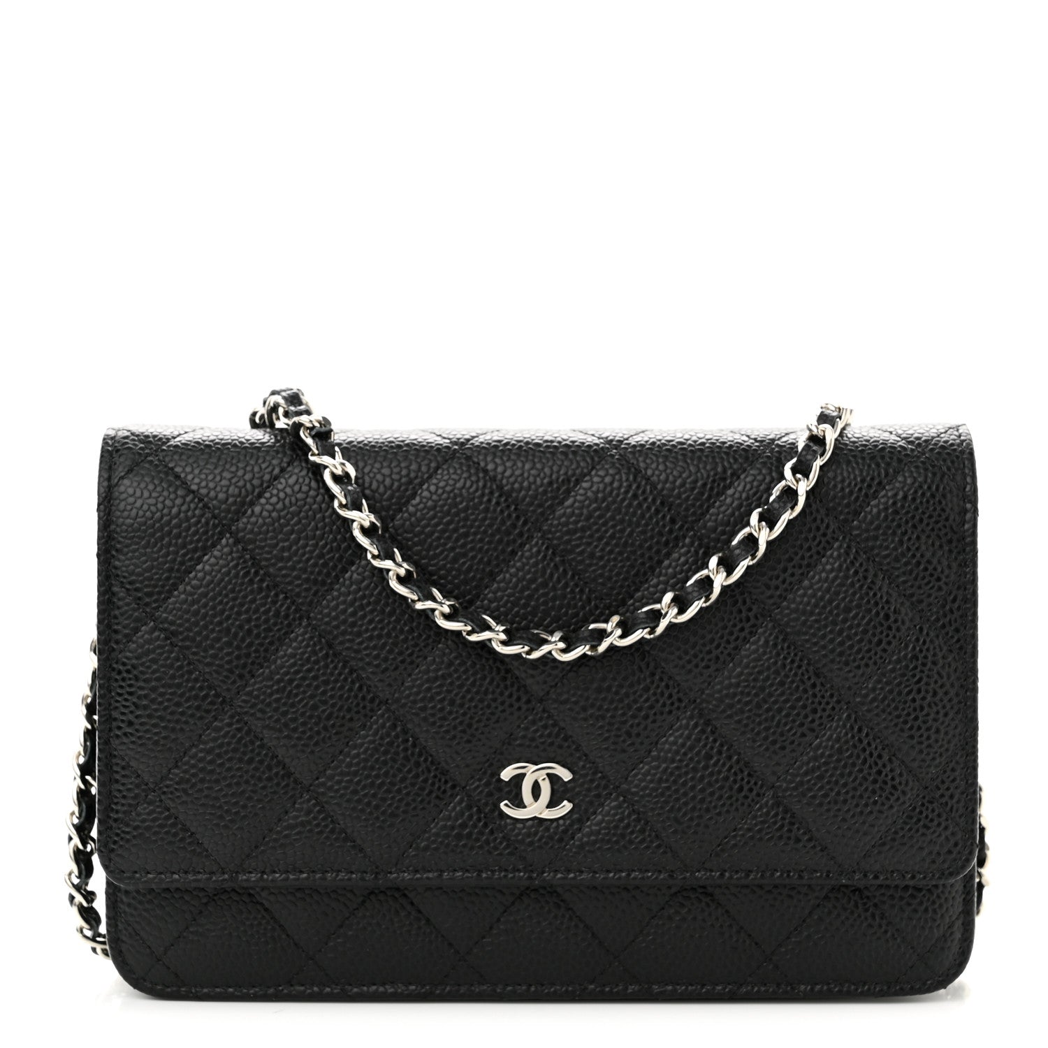Chanel Caviar Quilted Wallet On Chain WOC Black 1 of 12