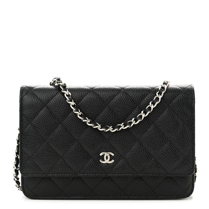 Chanel Caviar Quilted Wallet On Chain WOC Black 1 of 12