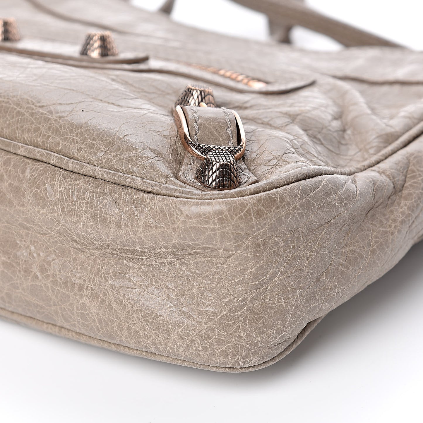 Agneau Giant 12 Rose Gold Hardware Hip Papyrus