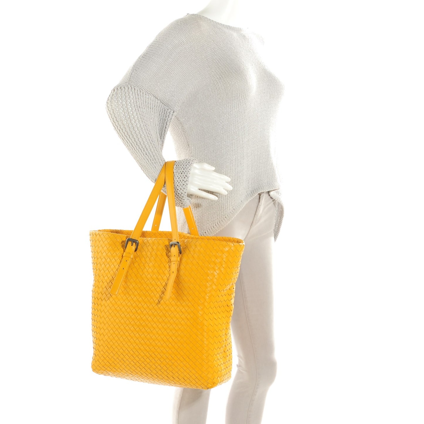Nappa Intrecciato Large Seamless Tote Sapphire