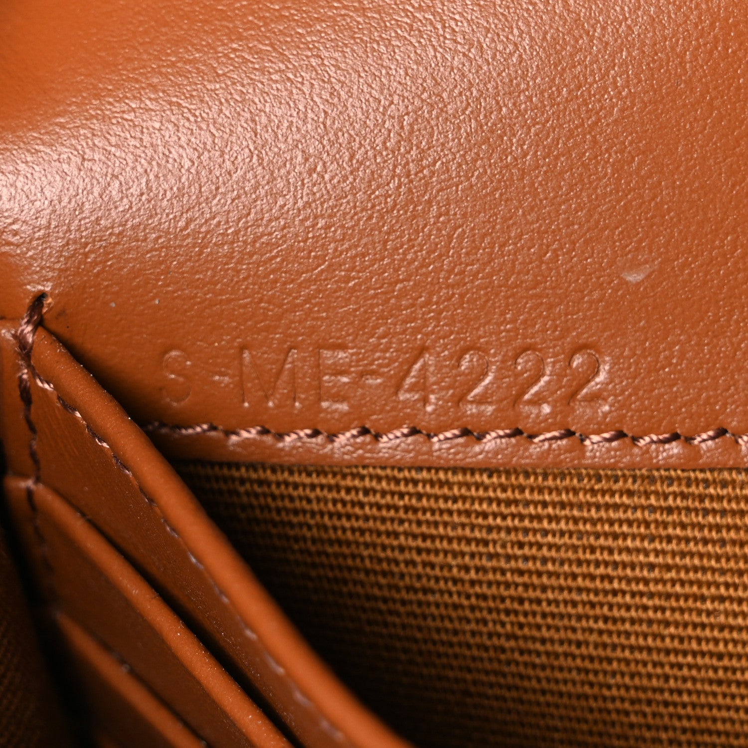 Celine Triomphe Canvas Lambskin Wallet On Strap Tan 7 of 10