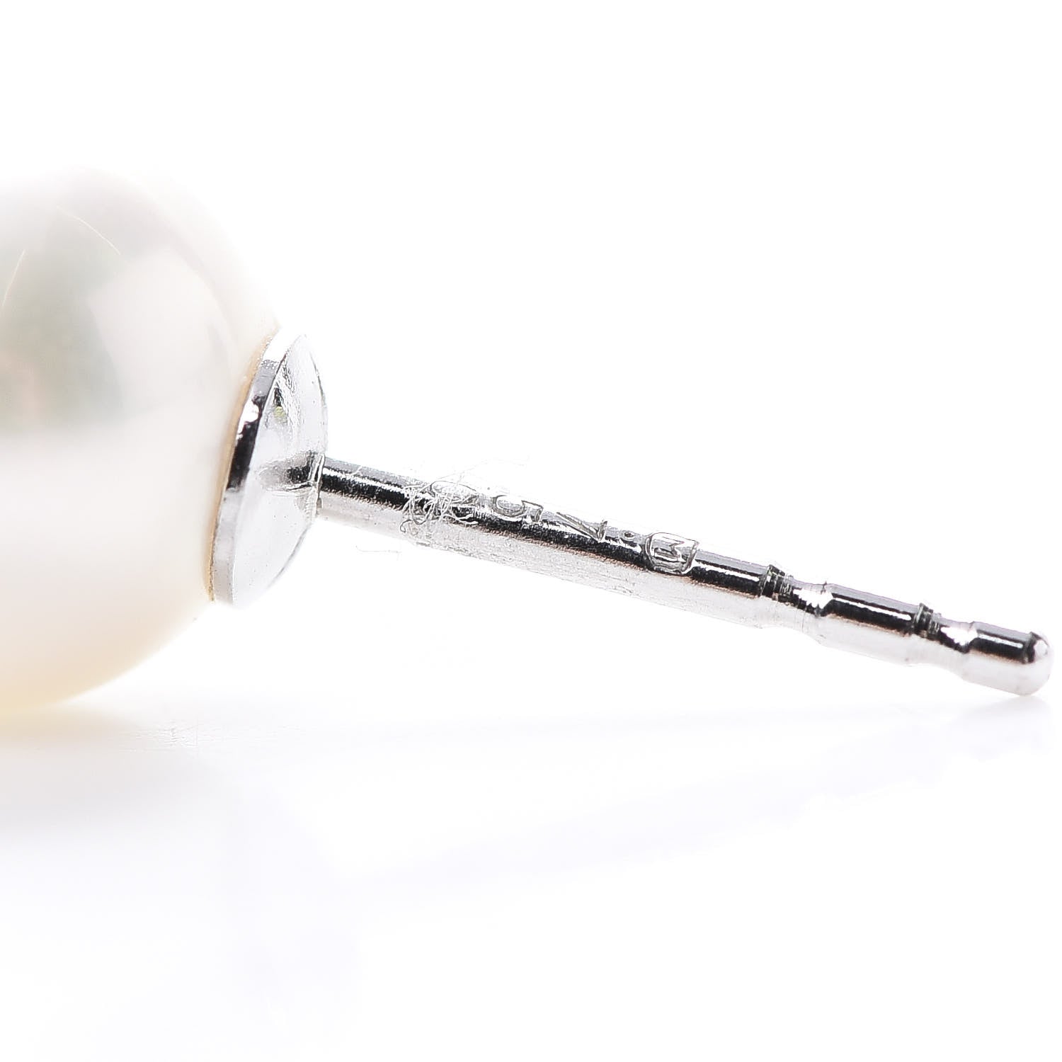 Mikimoto 18K White Gold 6.5-7mm Akoya Pearl Stud Earrings 4 of 5