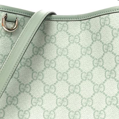 Gucci GG Supreme Monogram Emblem Small Shoulder Bag Sage Green 7 of 10