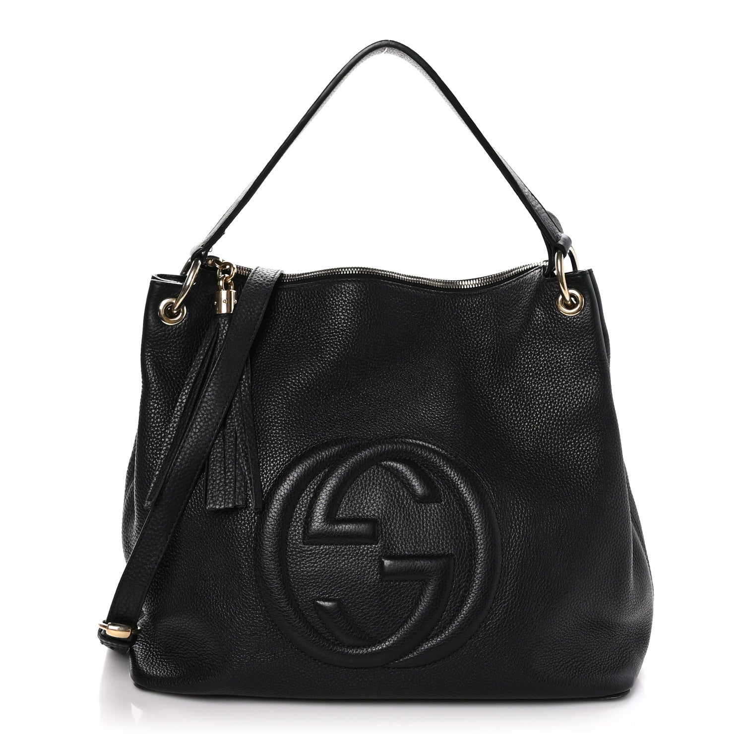Gucci Pebbled Calfskin Large Soho Hobo Black 1 of 10