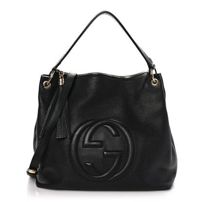 Gucci Pebbled Calfskin Large Soho Hobo Black 1 of 10