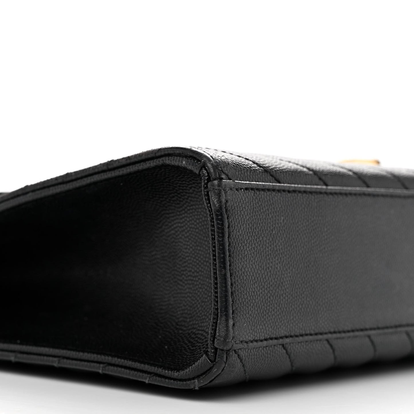 Grain De Poudre Matelasse Chevron Large Monogram Satchel Black