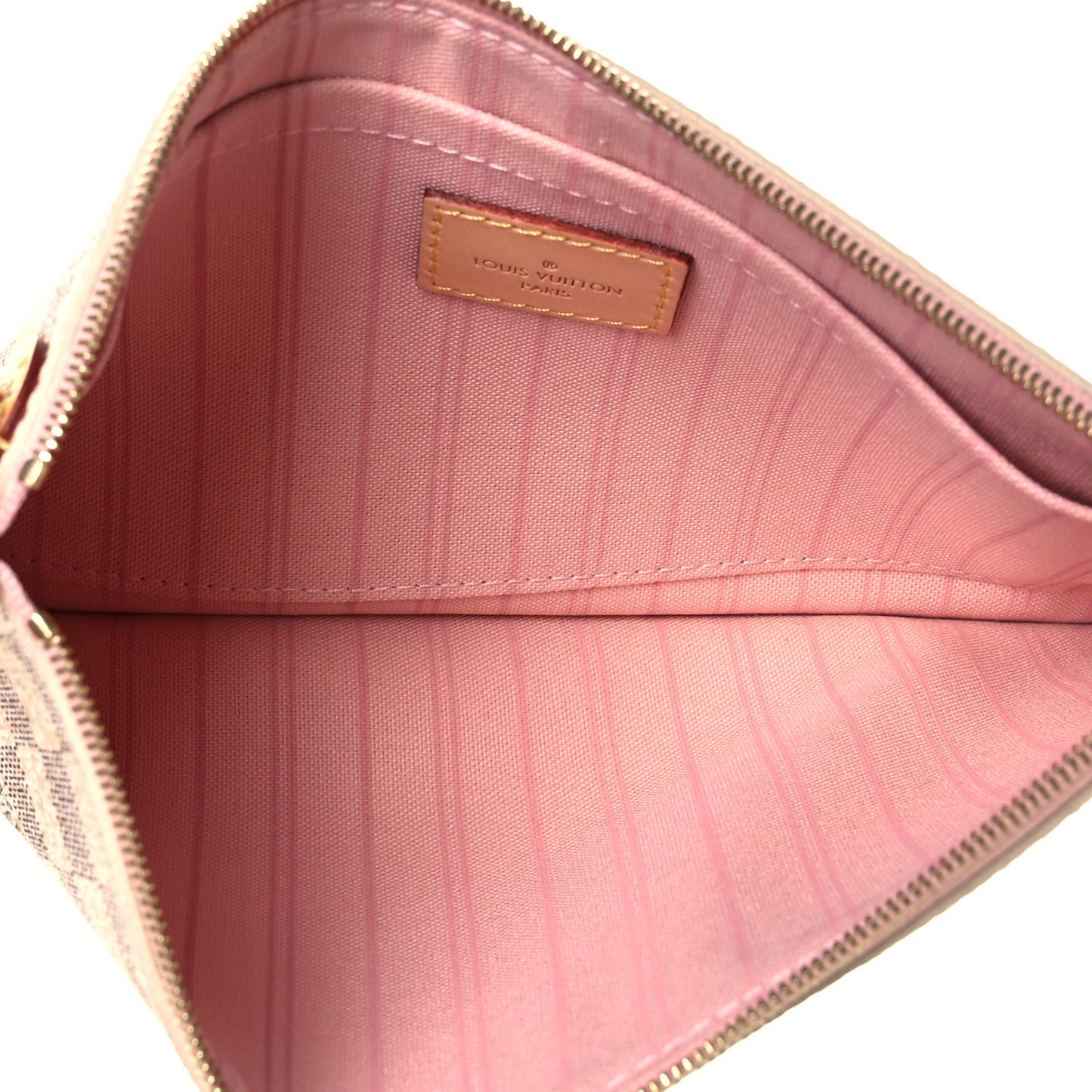 Damier Azur Neverfull MM GM Pochette Rose Ballerine