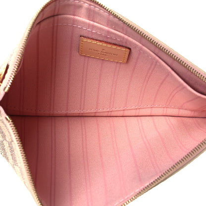 Louis Vuitton Damier Azur Neverfull MM GM Pochette Rose Ballerine 4 of 7