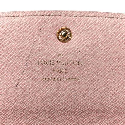 Louis Vuitton Damier Azur Emilie Wallet Rose Ballerine 6 of 16
