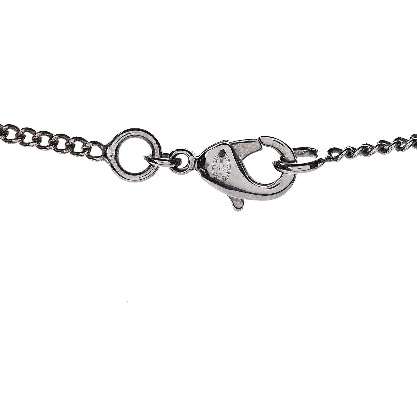 Crystal CC Necklace Silver