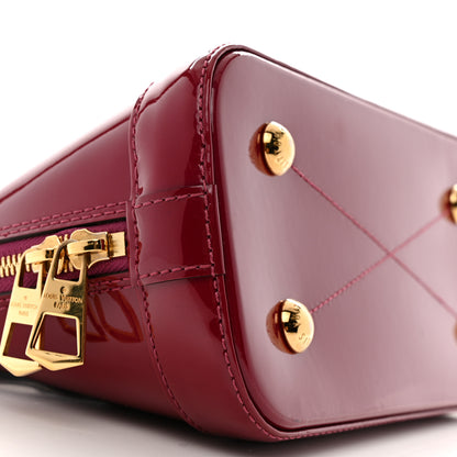 Louis Vuitton Patent Monogram Alma BB Magenta 8 of 12