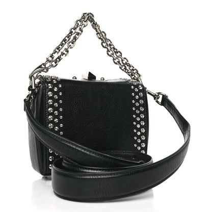 Alexander McQueen Grained Calfskin Studded Box Shoulder Bag 16 Black 3 of 8