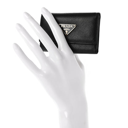 Prada Saffiano Metal 6 Key Holder Black 2 of 8