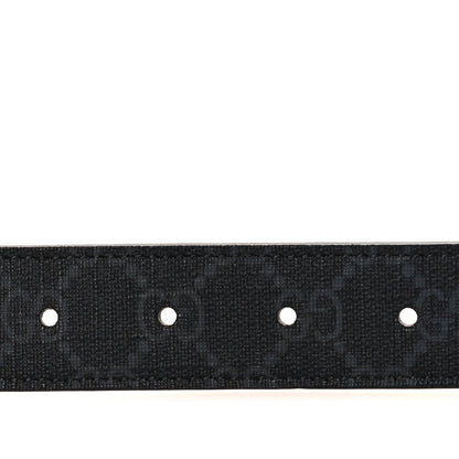 Gucci GG Supreme Enamel Double G 30mm Belt 80 32 Black New Cherry Red 5 of 6
