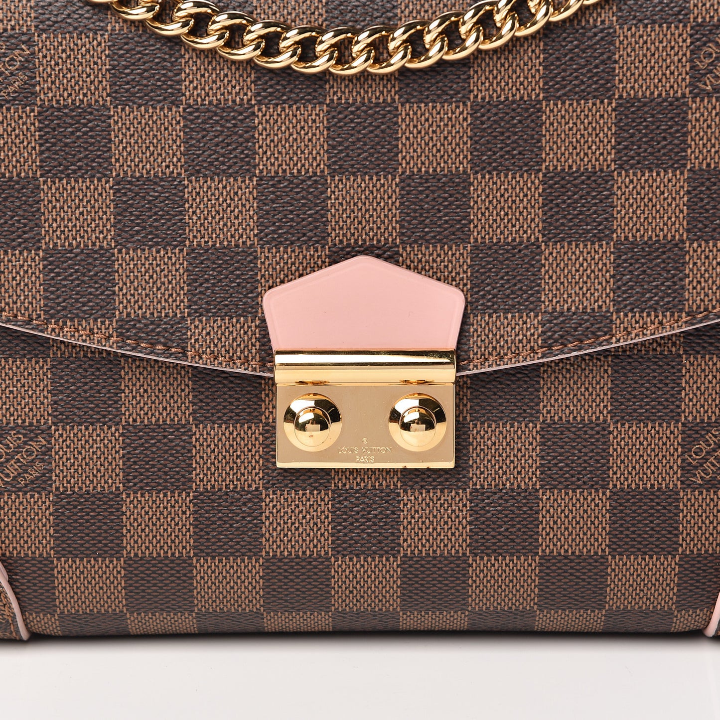 Damier Ebene Caissa Clutch Rose Ballerine