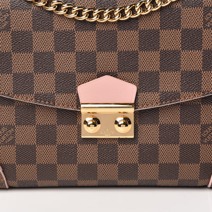 Louis Vuitton Damier Ebene Caissa Clutch Rose Ballerine 7 of 9