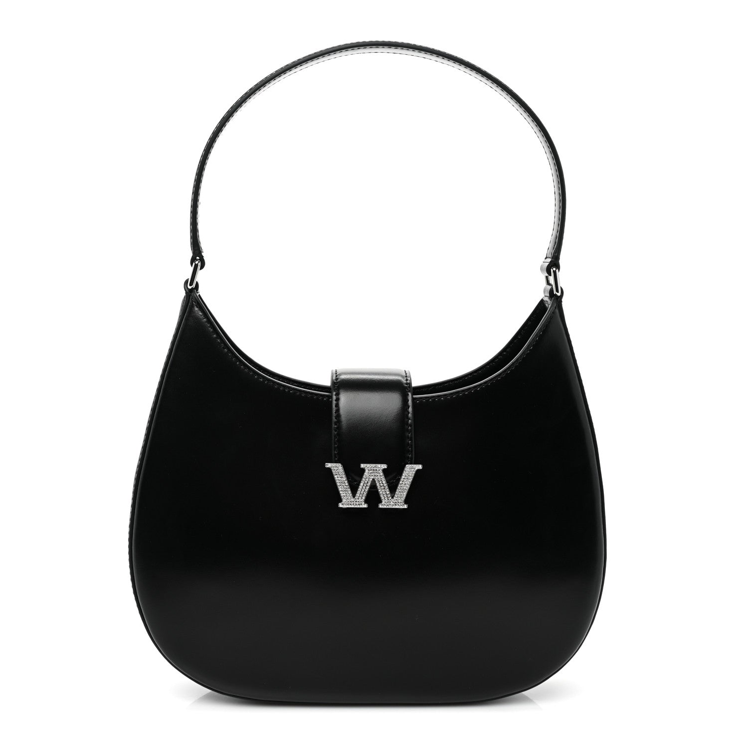 Alexander Wang Calfskin Crystal Large Legacy Hobo Black 1 of 8