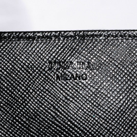 Saffiano Metal Oro Chain Wallet Nero Black