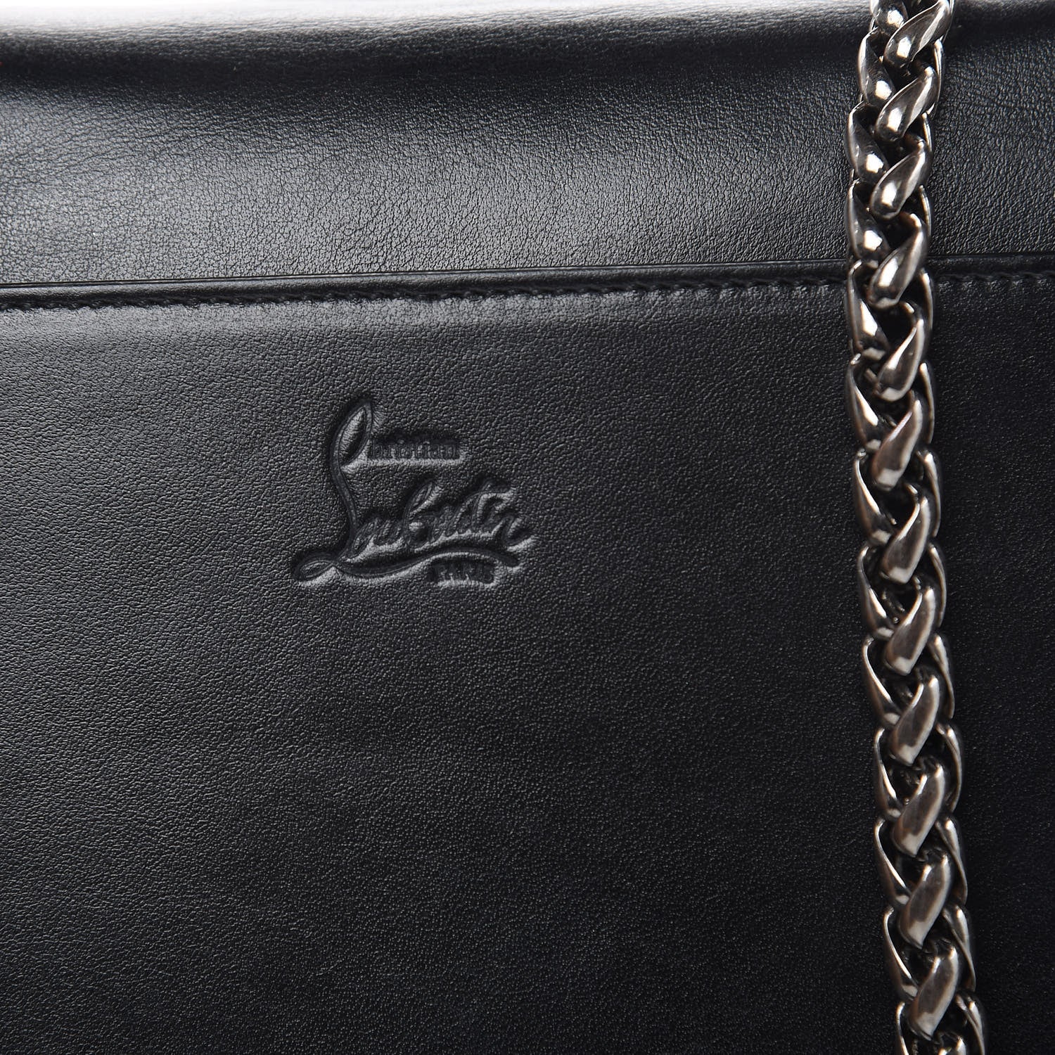 Christian Louboutin Calfskin Small Sweety Charity NV Shoulder Bag Black 12 of 16