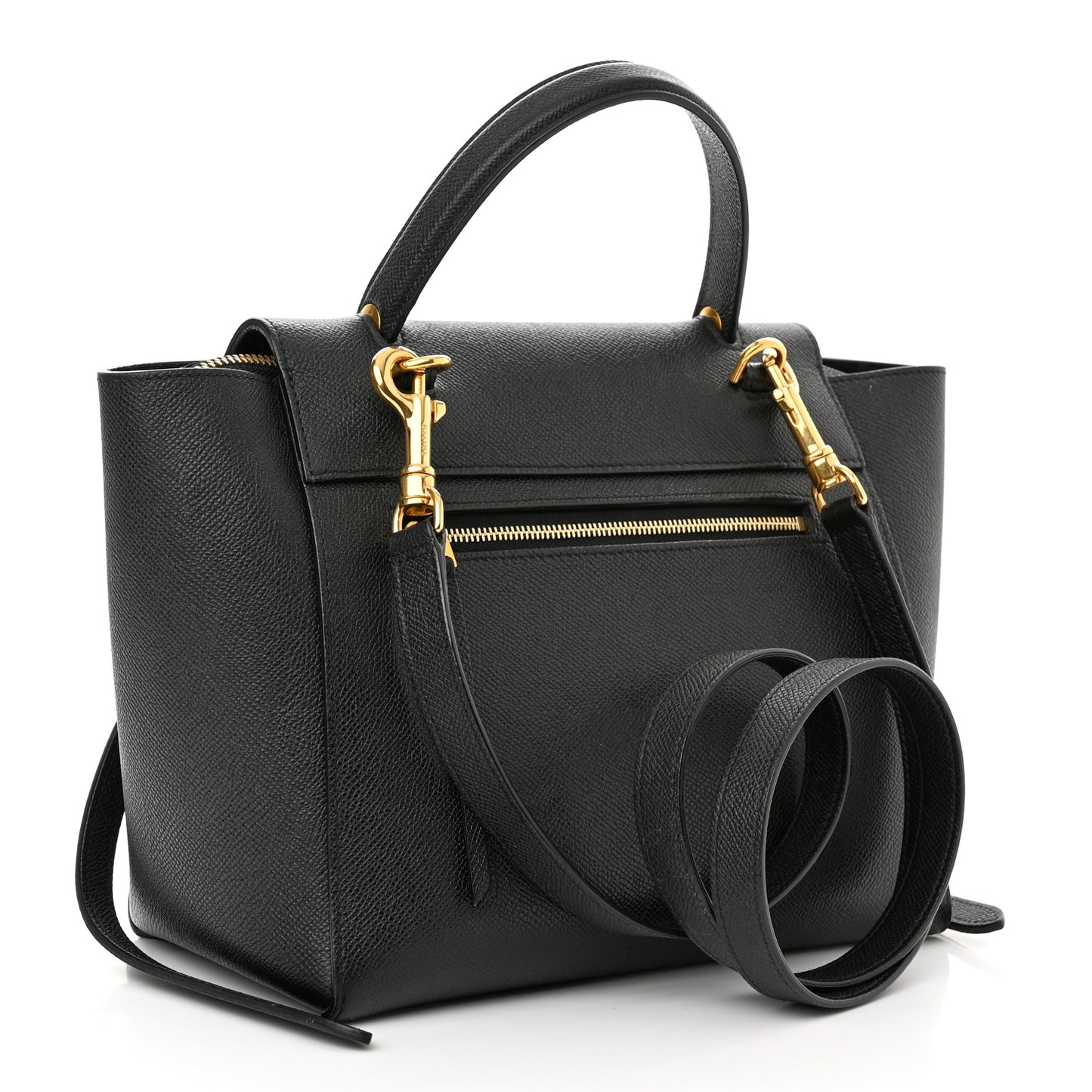Grained Calfskin Micro Belt Bag Black