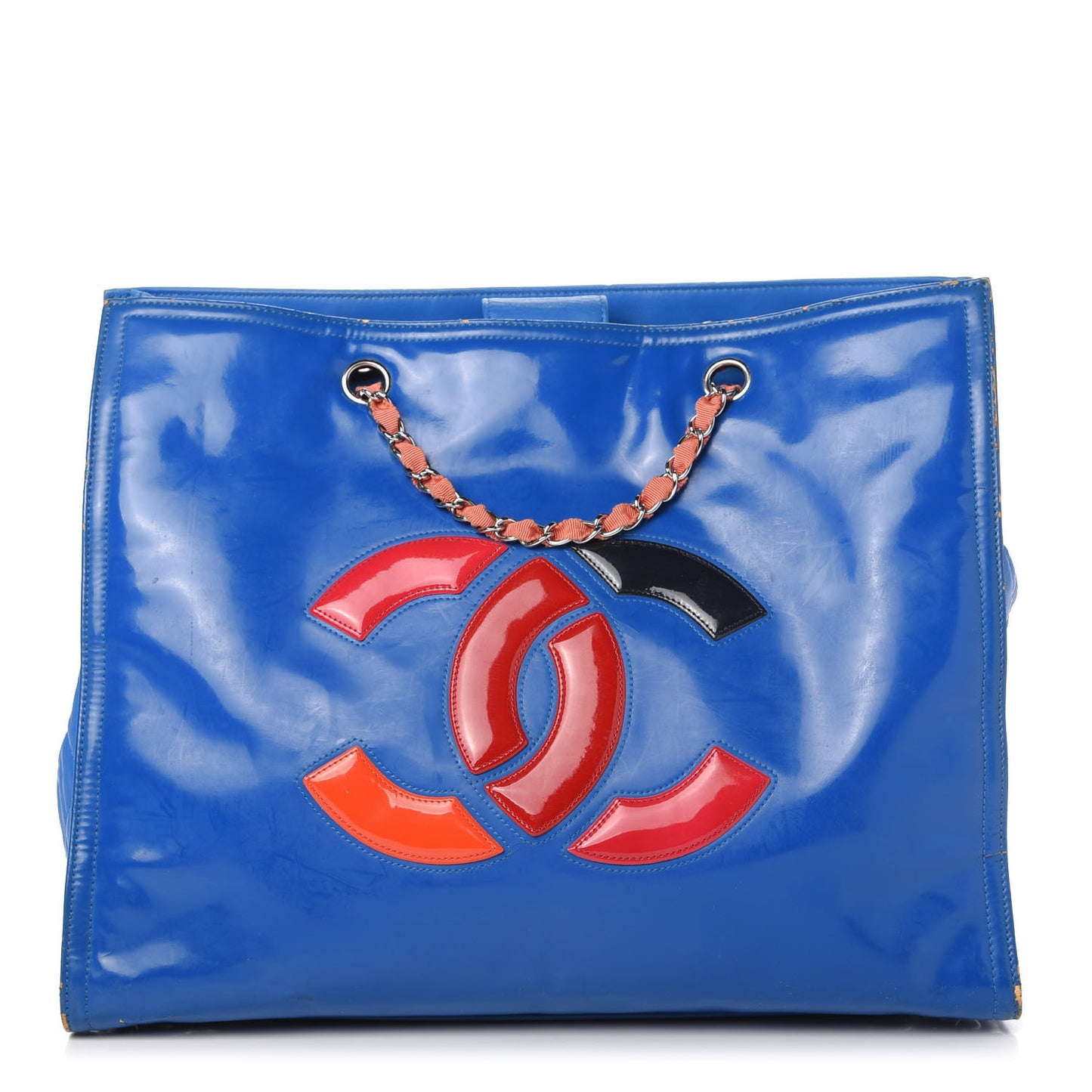 Vinyl Lipstick Tote Blue