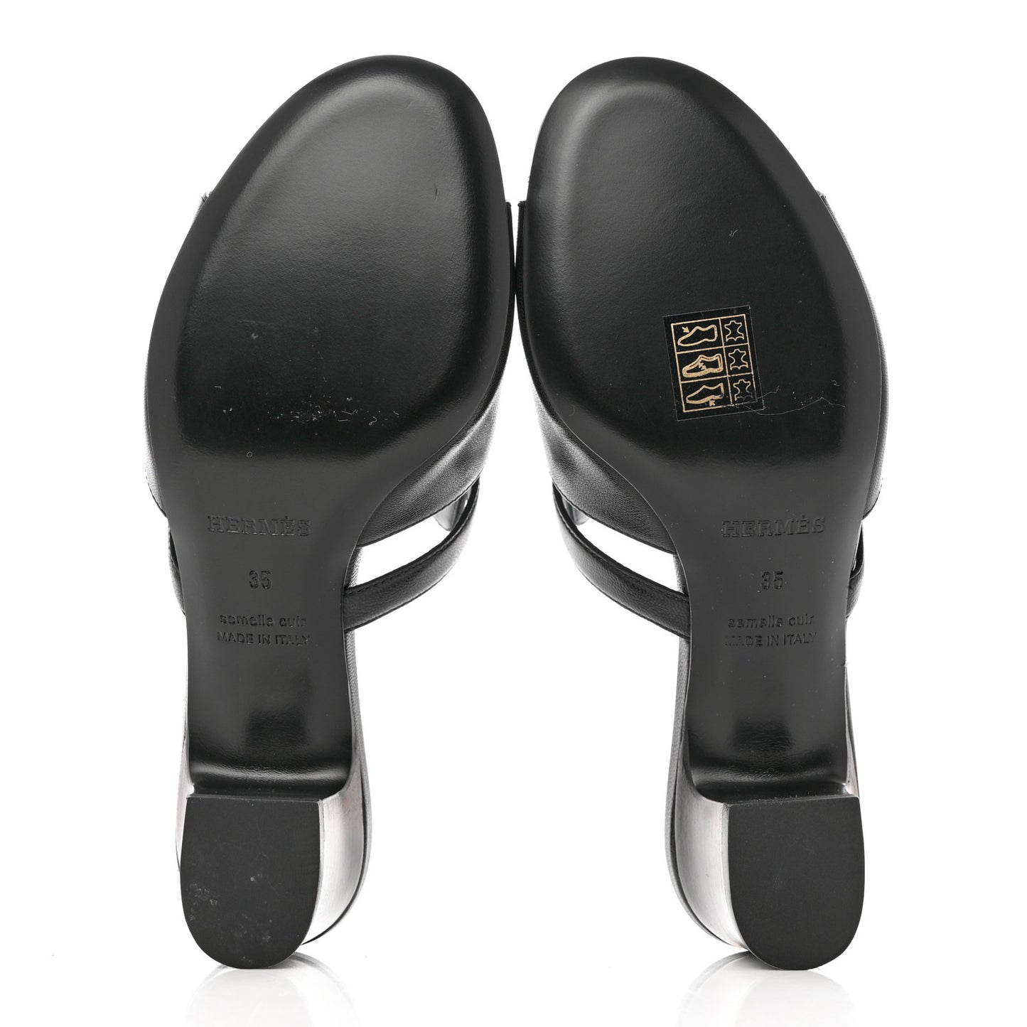 Goatskin Candy Sandals 35 Black