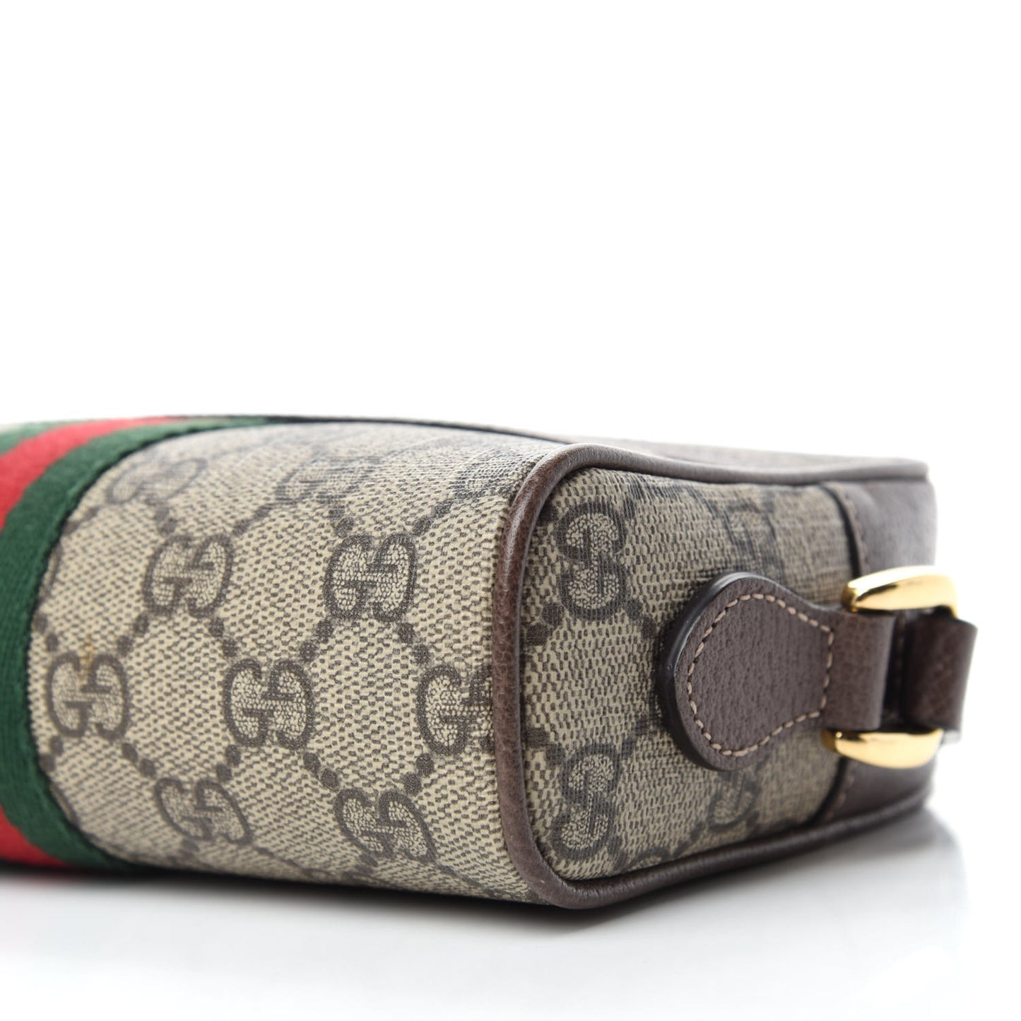 GG Supreme Monogram Web Mini Ophidia Shoulder Bag Brown