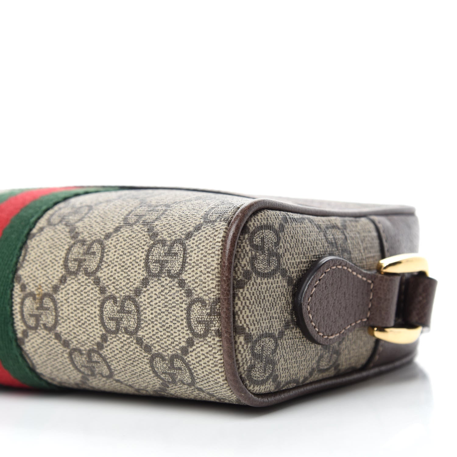Gucci GG Supreme Monogram Web Mini Ophidia Shoulder Bag Brown 7 of 11