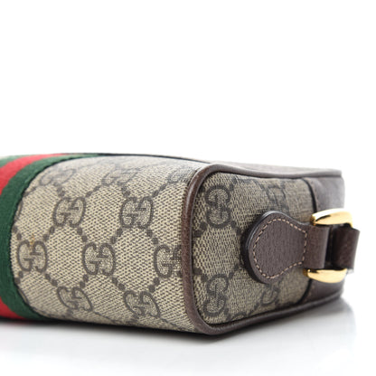 Gucci GG Supreme Monogram Web Mini Ophidia Shoulder Bag Brown 7 of 11