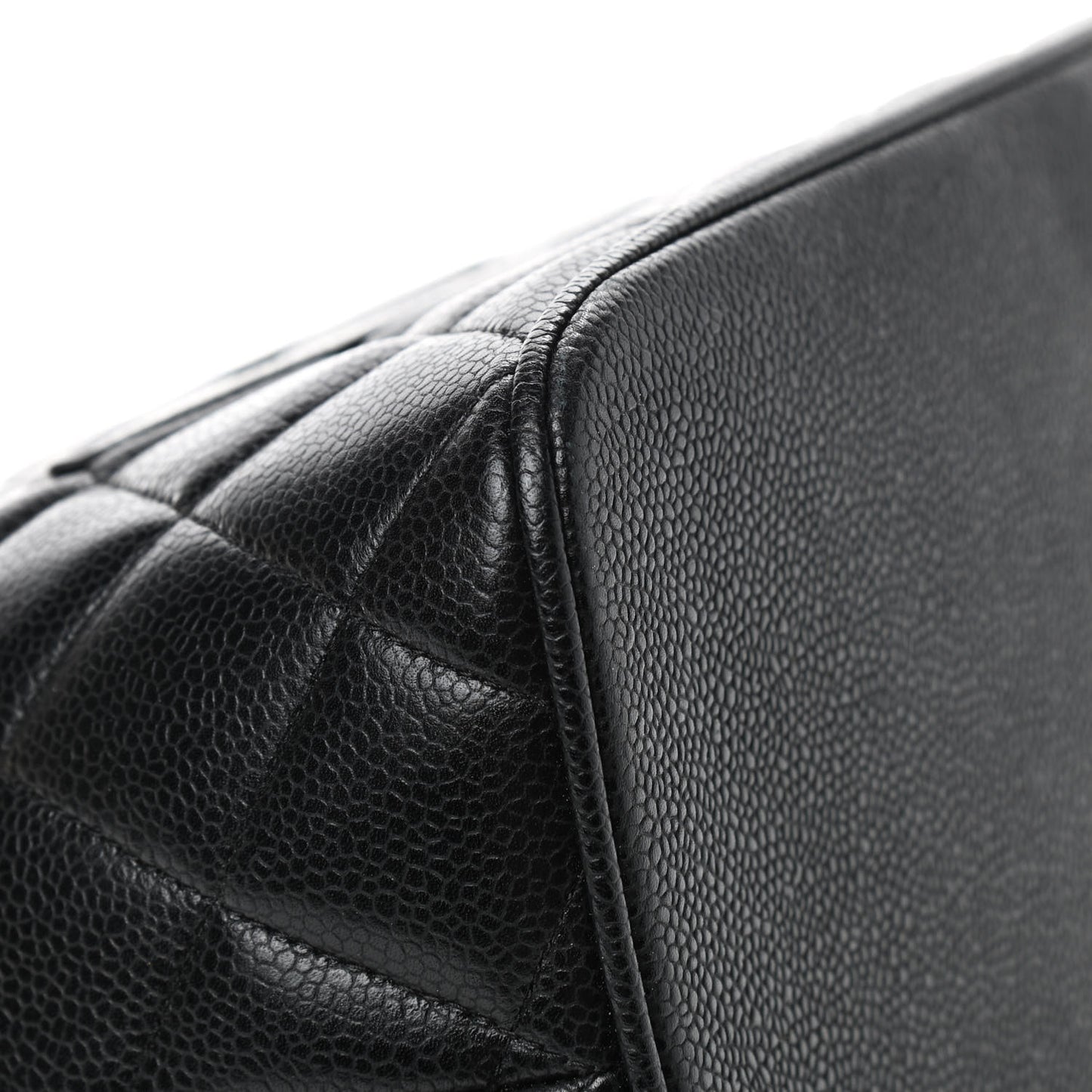 Caviar Quilted Medallion Tote Black