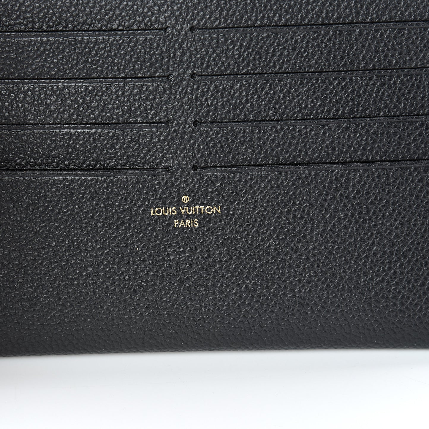 Calfskin Felicie Chain Wallet Card Holder Insert Black