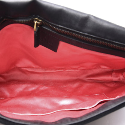 Gucci Velvet Matelasse Loved Embroidered Medium GG Marmont Shoulder Bag Black 4 of 12