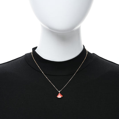Bulgari 18K Rose Gold Diamond Carnelian Divas' Dream Pendant Necklace 3 of 5